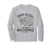 First of All Im God Masterpiece Funny Raccoon Ephesians 2:10 Manga Larga