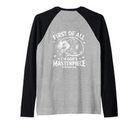 First of All Im God Masterpiece Possum Opossum Ephesian 2:10 Camiseta Manga Raglan