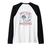 First of All Im God Masterpiece Possum Opossum Ephesian 2:10 Camiseta Manga Raglan