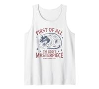 First of All Im God Masterpiece Possum Opossum Ephesian 2:10 Camiseta sin Mangas