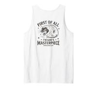 First of All Im God Masterpiece Possum Opossum Ephesian 2:10 Camiseta sin Mangas