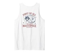 First of All Im God Masterpiece Possum Opossum Ephesian 2:10 Camiseta sin Mangas