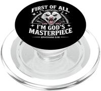 First of All Im God Masterpiece Possum Opossum Ephesian 2:10 PopSockets PopGrip para MagSafe