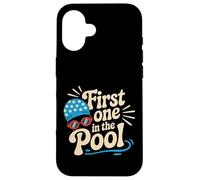 First One In The Pool Nadador rápido competitivo |- Carcasa para iPhone 16