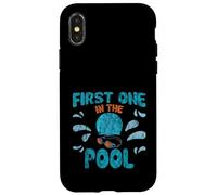 First One In The Pool Nadador rápido competitivo Carcasa para iPhone X/XS