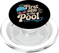 First One In The Pool Nadador rápido competitivo |- PopSockets PopGrip para MagSafe