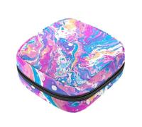 First Period - Bolsa de almacenamiento de servilletas sanitarias para mujeres y niñas, bolsa de almacenamiento de servilletas sanitarias con textura de mármol colorido, bolsa portátil para copa