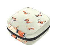 First Period Kit - Bolsa de almacenamiento de servilletas sanitarias para niñas y mujeres, bolsa para copa menstrual, patrón de mariposas coloridas, soporte para bolsa de tampones femeninos