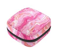First Period Kit - Bolsa de almacenamiento de servilletas sanitarias para niñas y mujeres, bolsa para copa menstrual, patrón de textura de mármol rosa, soporte para bolsa de tampones femeninos