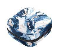 First Period Kit - Bolsa de almacenamiento de servilletas sanitarias para niñas y mujeres, bolsa para copa menstrual, patrón abstracto de textura de mármol femenino, soporte para bolsa de tampón para