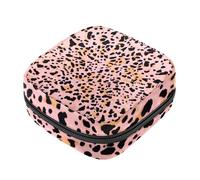 First Period Kit - Bolsa de almacenamiento de servilletas sanitarias para niñas y mujeres, diseño de leopardo rosa, bolsa para copa menstrual, soporte para bolsa de tampón de menstruación femenina