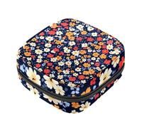First Period Kit - Bolsa de almacenamiento para servilletas sanitarias, bolsa de almacenamiento de servilletas sanitarias, bolsa de copa menstrual con patrón de flores coloridas, soporte para bolsa de
