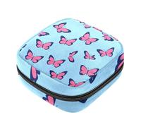 First Period Kit - Bolsa de almacenamiento para servilletas sanitarias, bolsa de almacenamiento de servilletas sanitarias, bolsa de copa menstrual con patrón de mariposa, soporte para bolsa de tampón