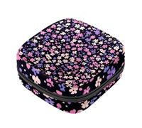 First Period Kit para niñas, bolsa menstrual de tampón, con patrón de flores pequeñas, soporte para almohadilla de lactancia con cremallera, organizador de servilletas sanitarias