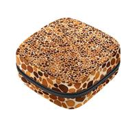 First Period Kit para niñas, bolsa menstrual de tampón, soporte para almohadilla de lactancia con cremallera, leopardo amarillo, organizador de servilletas sanitarias