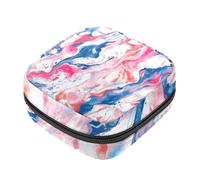 First Period Kit para niñas y mujeres, bolso menstrual de tampón, soporte para almohadilla de lactancia con cremallera, textura de mármol, patrón sin costuras, organizador de servilletas sanitarias