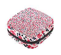 First Period Kit para niñas y mujeres, bolso menstrual de tampón, soporte para almohadilla de lactancia con cremallera, colorido patrón floral sanitario, organizador de servilletas