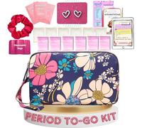 First Period Pal Pack to Go Kit | 26 piezas | Kit de primer período para niñas de 9 a 12 años | Bolsas de período para adolescentes para la escuela | Bolsa de período discreto, almohadillas, forros de