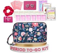 First Period Pal Pack to Go Kit | 26 piezas | Kit de primer período para preadolescentes | Kit de período para adolescentes | Bolsa de período discreto, almohadillas, forros de bragas, kits de período