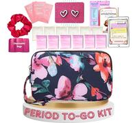 First Period Pal Pack to Go Kit | 26 piezas | Kit de primer período para preadolescentes | Kit de período para adolescentes | Bolsa de período discreto, almohadillas, forros de bragas, kits de período