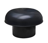 FIRST PLAST CDV100A Gorro de Ventilación Cabeza Exhalador, Negro, Diámetro 100 mm