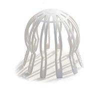 FIRST PLAST PF26B Protector de Hojas para canalones, Color Blanco, Da ø 75 a 125 mm