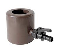 First Plast RAPF186M - Recuperador de agua de lluvia con protector de hojas y válvula para manguera, color marrón