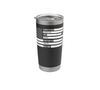 First Responder Thin Line Hero Flag EMS Policía Bomberos Enfermera Vaso térmico de acero inoxidable de doble pared
