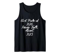 First Rule of 2026 Never Talk About 2025 funny Christmas Camiseta sin Mangas