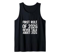 First Rule of 2026 Never Talk About 2025 funny Christmas Camiseta sin Mangas