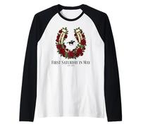 First Saturday in May Horse Racing Jockey Camiseta Manga Raglan