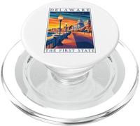 First State Delaware - Póster de Viaje con coordenadas GPS PopSockets PopGrip para MagSafe