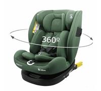 First Step Kronos 360° Silla Coche Bebé i-Size (40-150 cm), Silla Coche ISOFIX Giratoria, Grupo 0/1/2/3, Contramarcha hasta 4 Años, Reclinable 4 Posiciones, Arnés 5 Puntos, 0-12 Años, Verde Oliva