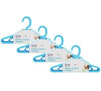 First Steps - Paquete de perchas para ropa de bebé (8, 16, 24 o 32 unidades), color rosa, blanco o azul azul azul Talla:Pack of 32