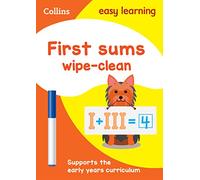 First Sums Age 3-5 Wipe Clean Activity Book: Ideal for home learning (Collins Easy Learning Preschool)