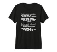 First They Came For The Socialists No One Left To Speak Poem Camiseta Premium