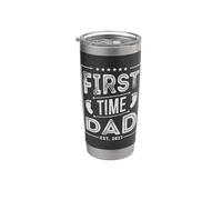First Time Dad Est 2027 Nuevo Papá Divertido Anuncio de Embarazo Vaso térmico de acero inoxidable de doble pared