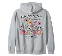 First Time Grandma 2026 Nana Happiness is Being a Grandma Sudadera con Capucha