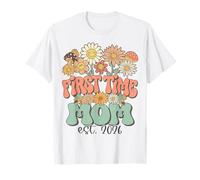 First Time Mom 2026 Expecting Baby Pregnancy Wildflower Camiseta