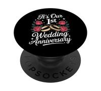 First Valentines Day Together 2026 New Couple Love Men Women PopSockets PopGrip Adhesivo