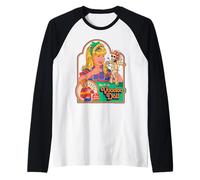 First Voodoo Doll Sarcastic Retro Vintage Funny Adult Humor Camiseta Manga Raglan