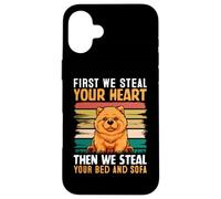 First We Steal Your Heart Then We Steal Your Bed and Sofa Carcasa para iPhone 16 Plus