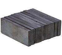 Magnet Expert® FE50195-10 Imán de ferrita Y30BH de 50 x 19 x 5 mm de Grosor, 1,5 kg de tracción, Gris, 50mm x 19mm x 5mm