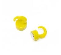 first4magnets Mini Ganchos Magnéticos de Plástico Amarillo Para Refrigerador, Oficina, Pizarra, Tablero de Anuncios, Archivador - Archivo - 12mm Dia x 20mm de Altura - 1kg - Paquete de 2