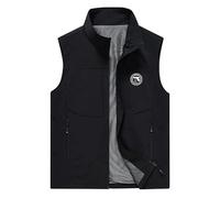 FirstCic Chaleco táctico multifuncional para hombre Gl.o_ck Print Chaleco de fotografía al aire libre Chaleco resistente al desgaste transpirable, Negro , XXXL