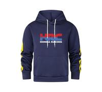 FirstCic - Sudadera con capucha de algodón mixto para hombre H.R_C Print con capucha de manga larga cómoda para un look casual, azul, S