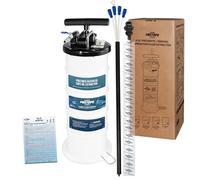 FIRSTINFO A1102EUY5 | 3.ª generación 6,5 L Hecho en Taiwán | Extractor de Aceite neumático/Manual Patentado con manómetro, 5 mangueras Incluido Tubo Ultrafino de 130 cm