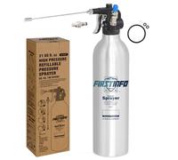FIRSTINFO A1637 | Botella pulverizadora Recargable patentada para Limpiador de Frenos | Pulverizador de Aluminio 620 ml | Presión máxima 140 PSI | Boquilla de pulverización Ancha