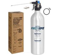 FIRSTINFO A1639 | Botella pulverizadora Recargable patentada para Limpiador de Frenos | Pulverizador de Aluminio 1L | Presión máxima 140 PSI | Boquillas de pulverización Ancha y Chorro
