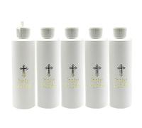 FIRSTXIU 2/5 botellas de agua bendita para religión, cruz, oración, meditación, contenedor para el hogar, para Pascua, Navidad, iglesia, oración, regalo